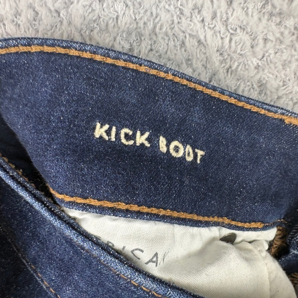 American Eagle Kick Boot Jeans Womens 10 Blue Next Level Stretch Dark Wash Denim - Picture 6 of 9
